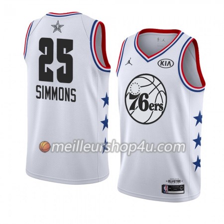 Maillot Basket Homme Philadelphia 76ers Ben Simmons 25 2019 All-Star Jordan Brand Blanc Swingman